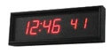 Digital wall clock with seconds
